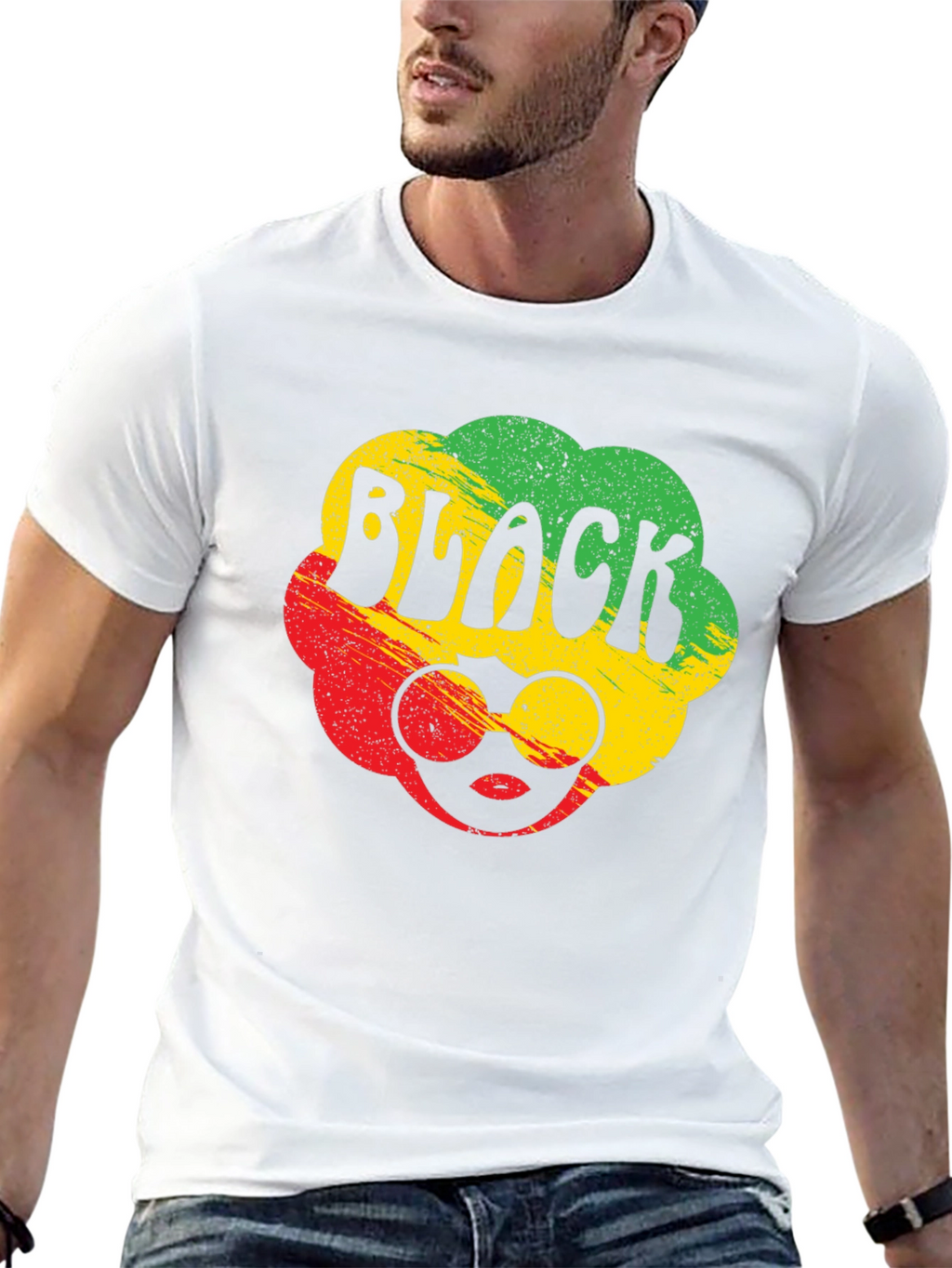 Black Pride Rasta T-Shirt - Afro Sunglasses Tee