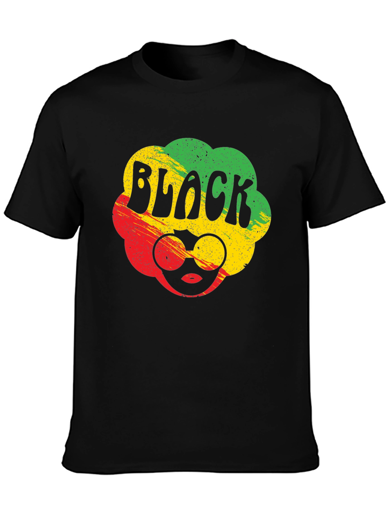 Black Pride Rasta T-Shirt - Afro Sunglasses Tee