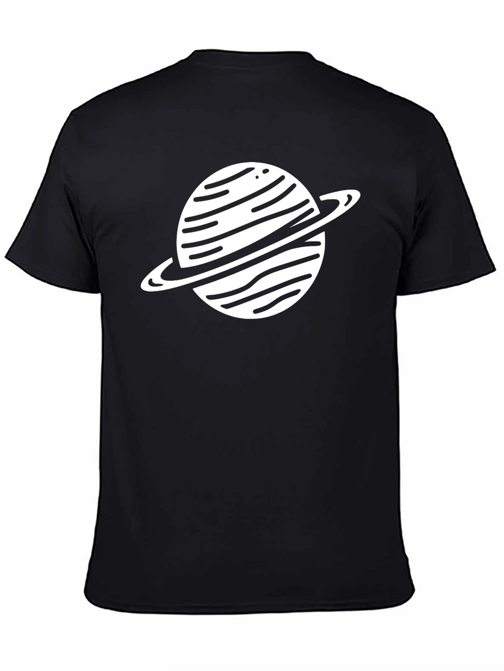 Saturn Graphic Black T-Shirt - Mens Space Tee