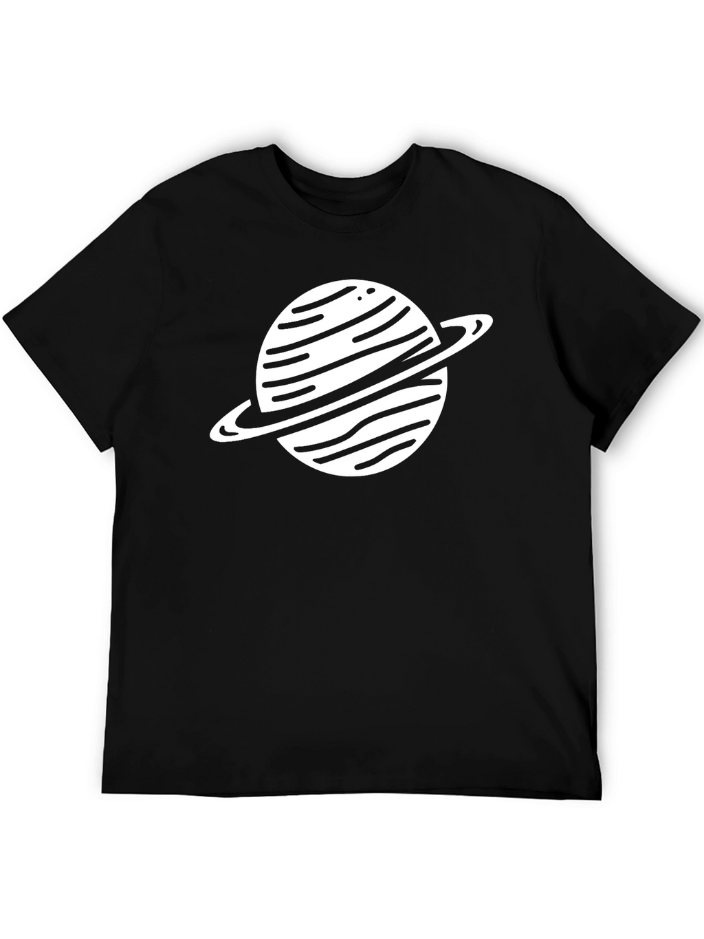 Saturn Graphic Black T-Shirt - Mens Space Tee