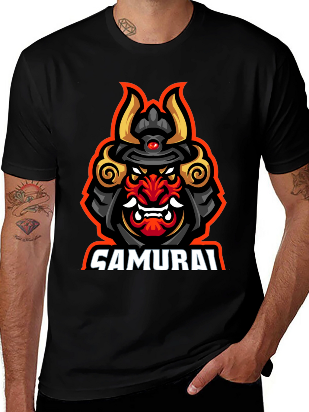 Samurai Graphic T-Shirt - Bold Warrior Design