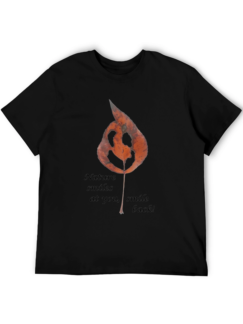 Nature Smiles Graphic Tee - Black
