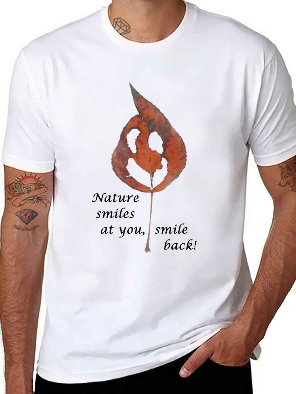 Nature Smiles Graphic Tee - Black