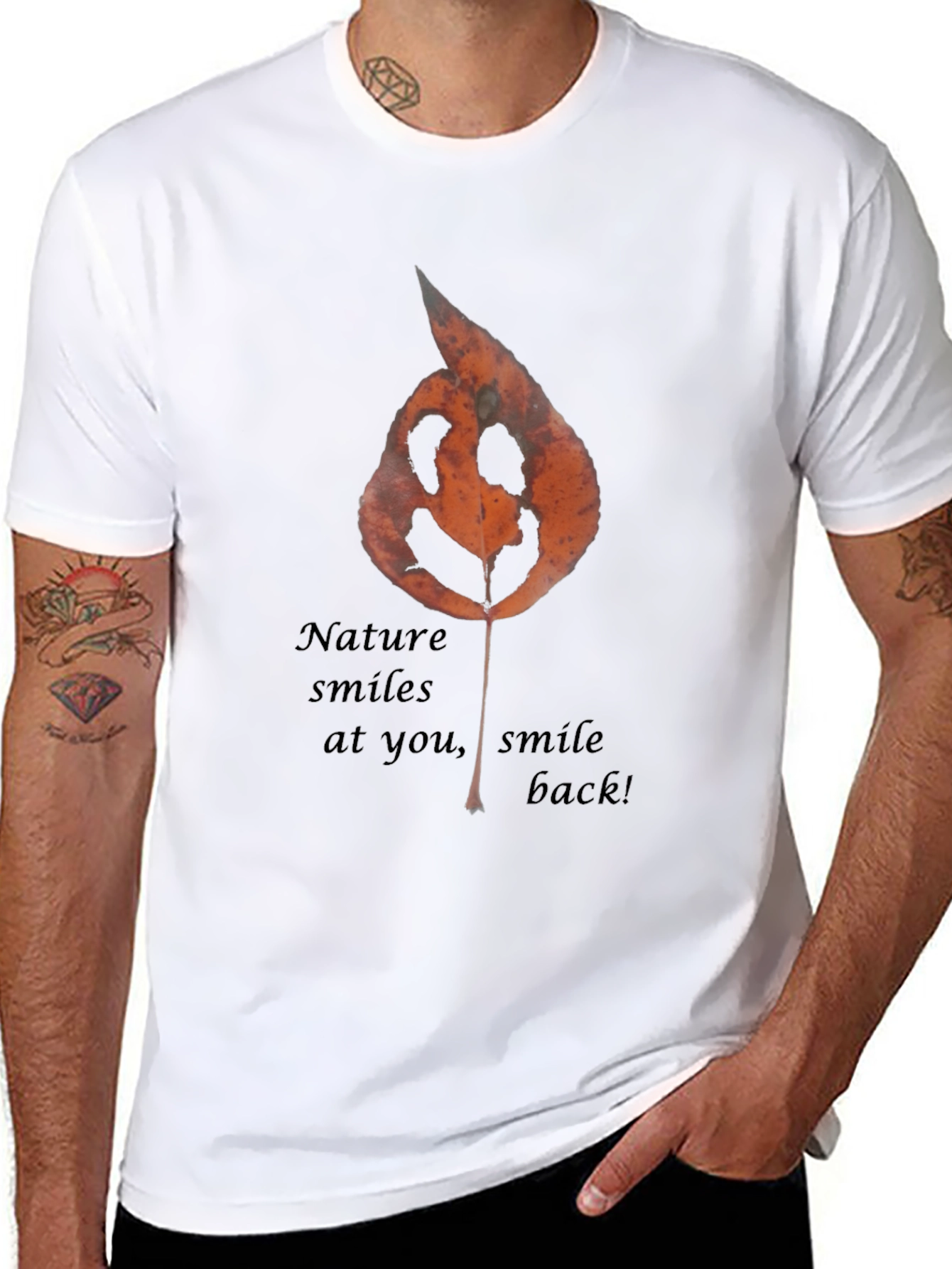 Nature Smiles Graphic Tee - Black