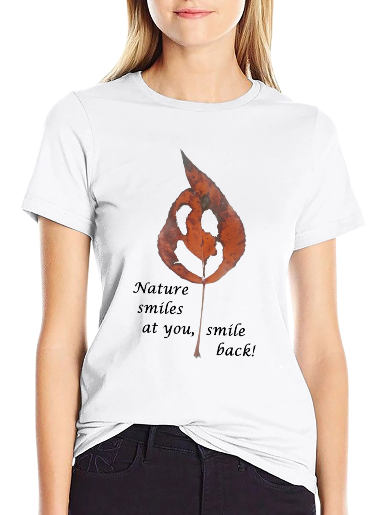 Nature Smiles Graphic Tee - Black