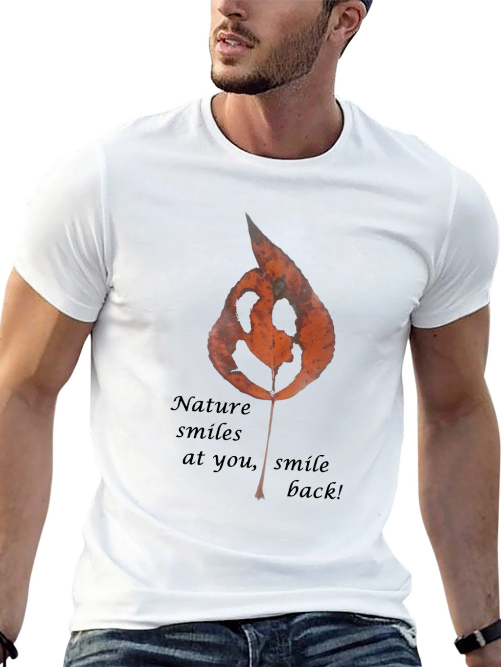 Nature Smiles Graphic Tee - Black