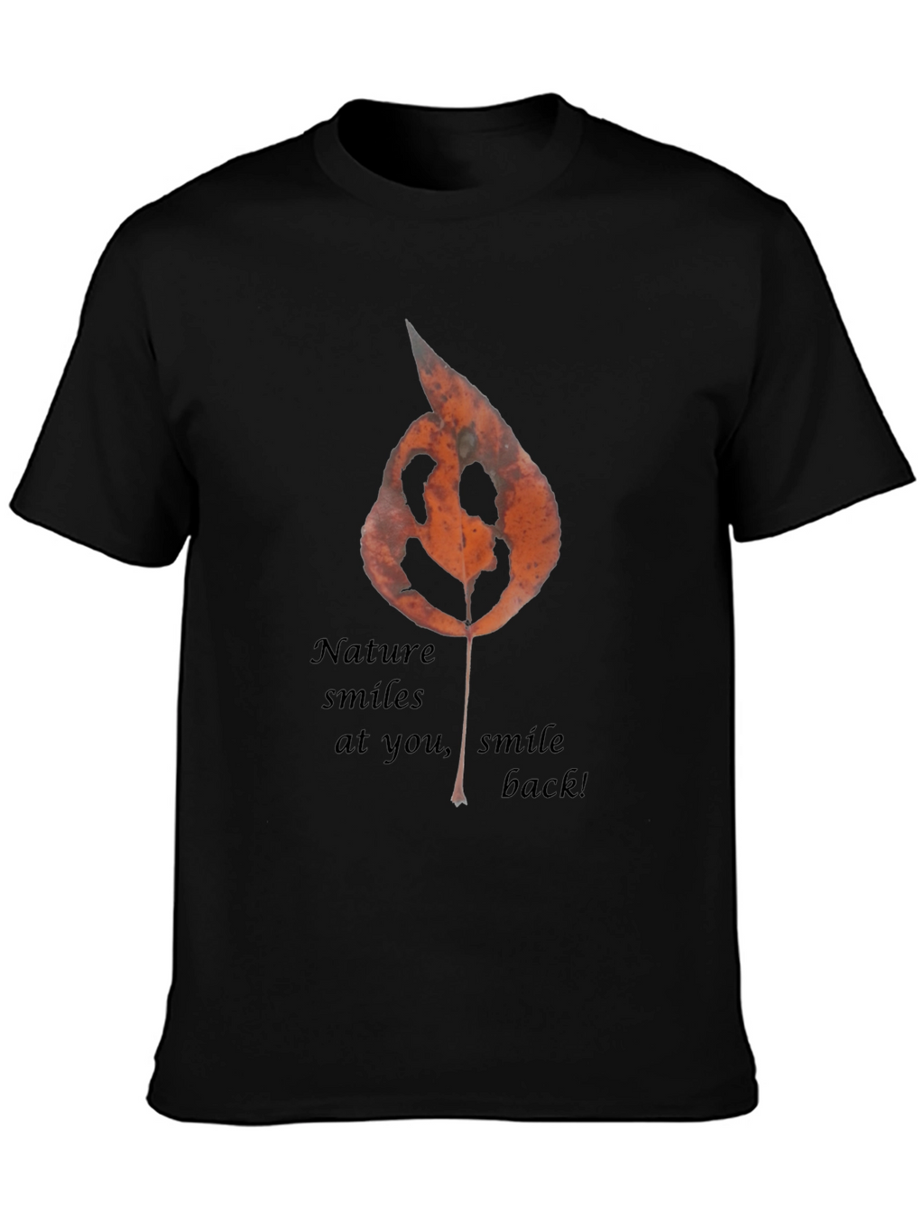 Nature Smiles Graphic Tee - Black