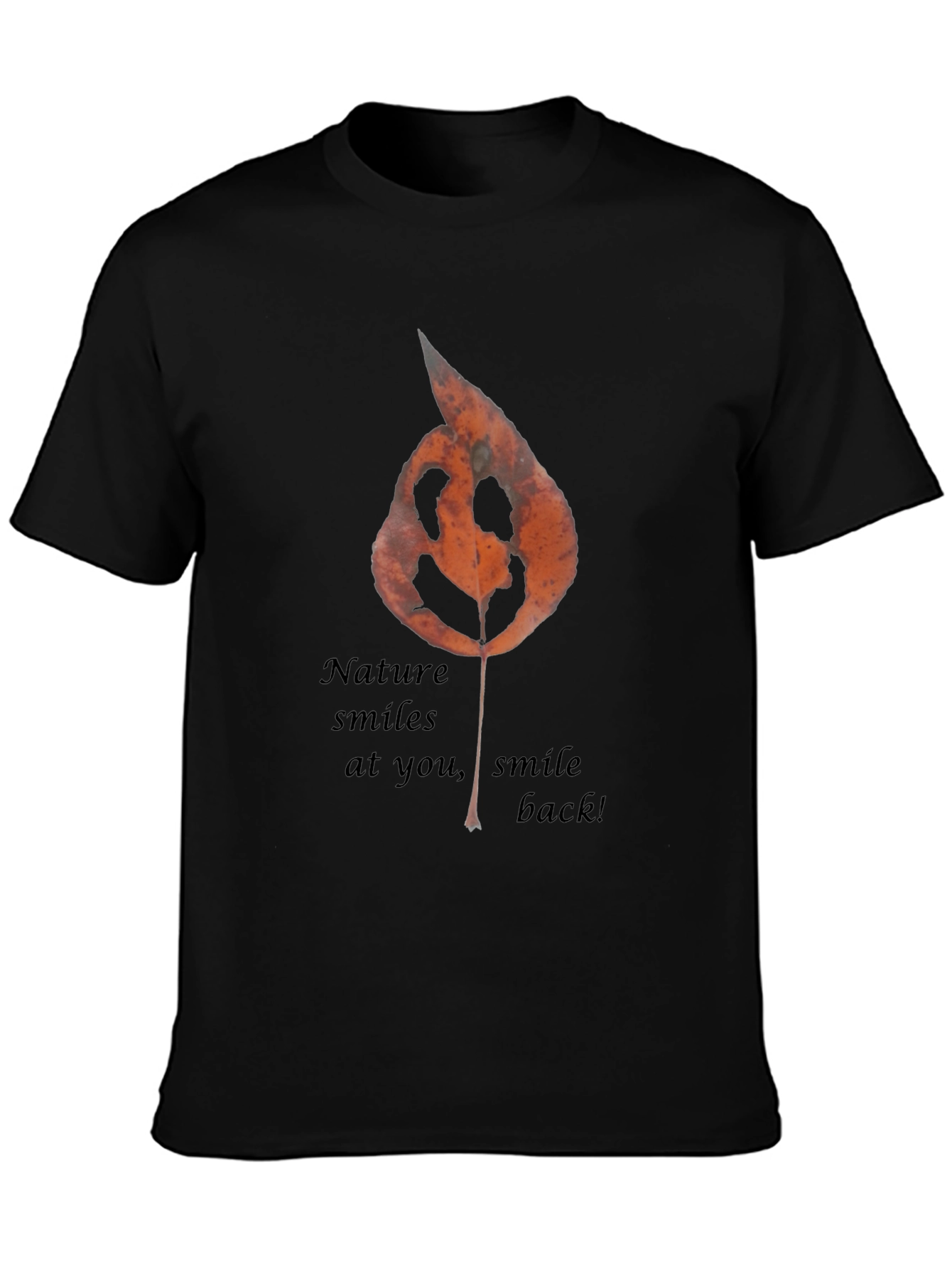 Nature Smiles Graphic Tee - Black