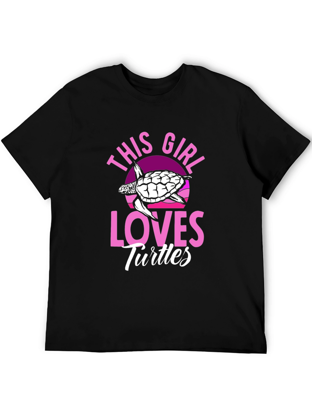 This Girl Loves Turtles T-Shirt - Black