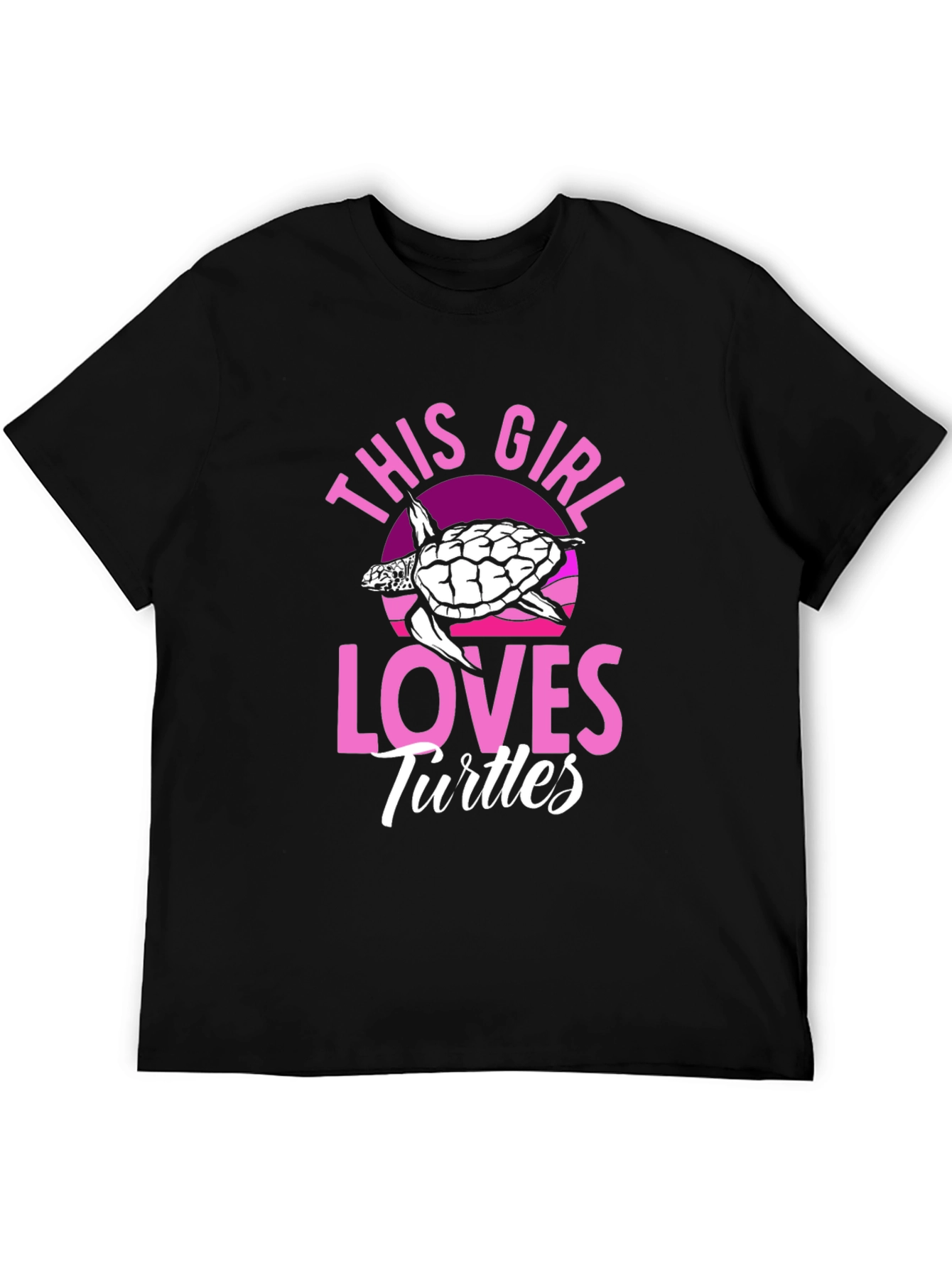 This Girl Loves Turtles T-Shirt - Black