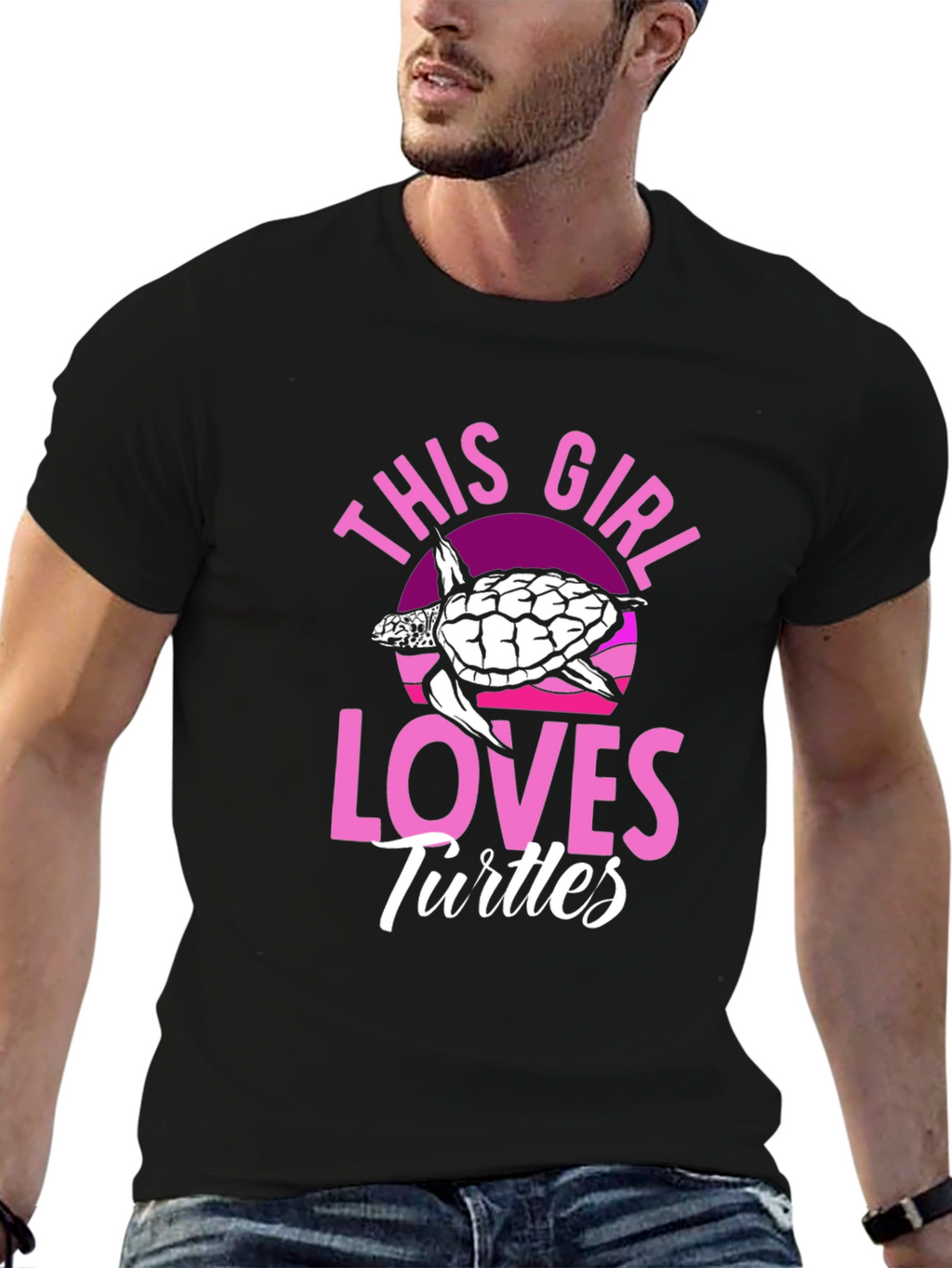 This Girl Loves Turtles T-Shirt - Black