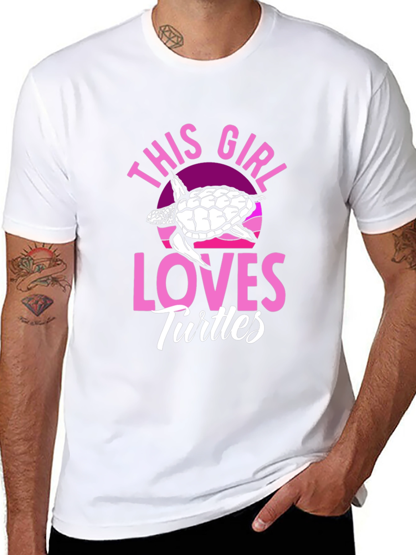 This Girl Loves Turtles T-Shirt - Black