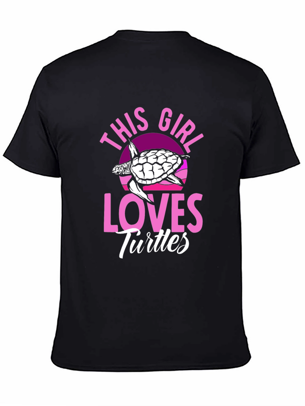 This Girl Loves Turtles T-Shirt - Black