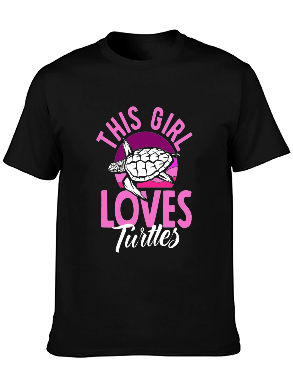 This Girl Loves Turtles T-Shirt - Black