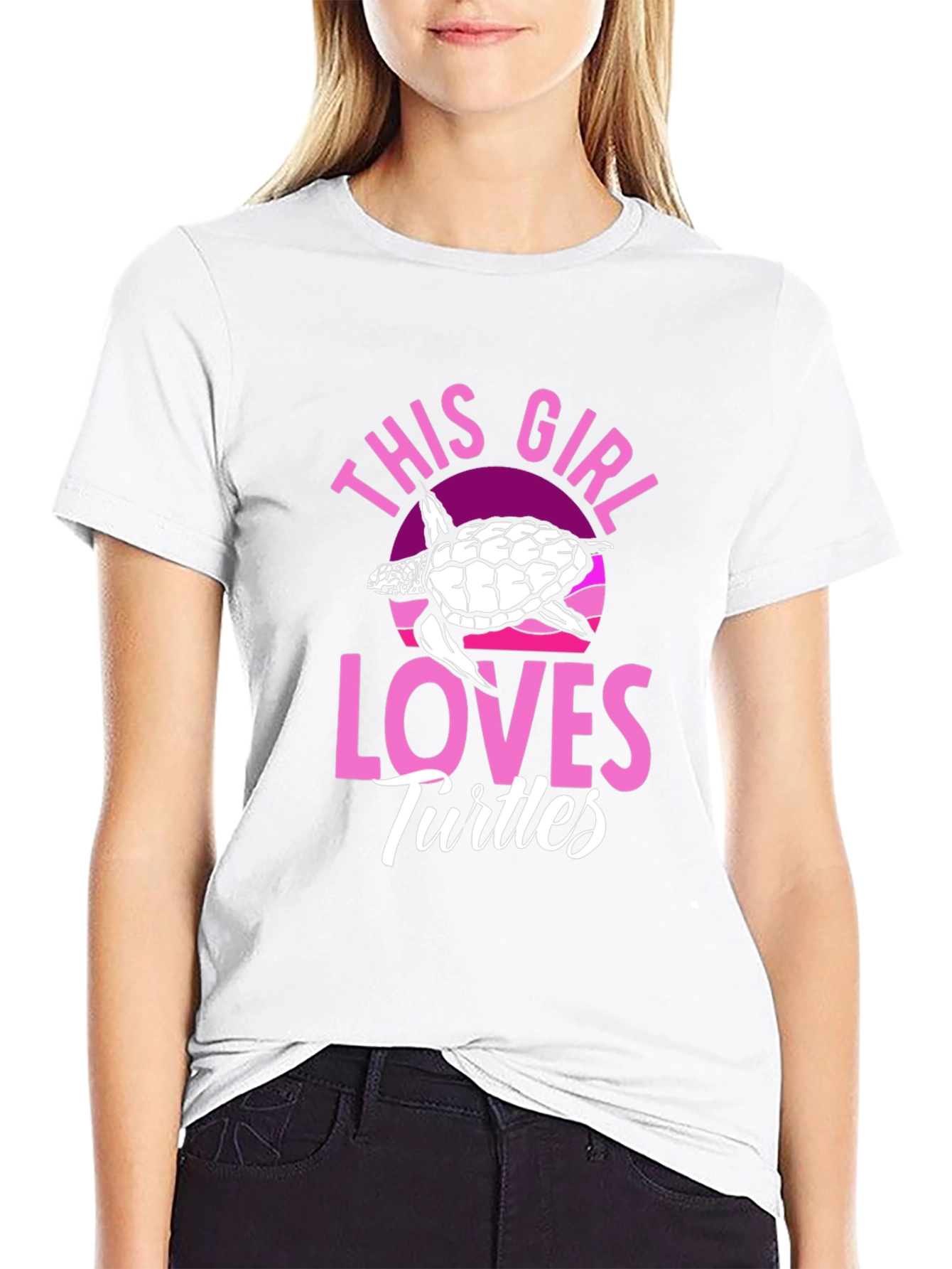 This Girl Loves Turtles T-Shirt - Black