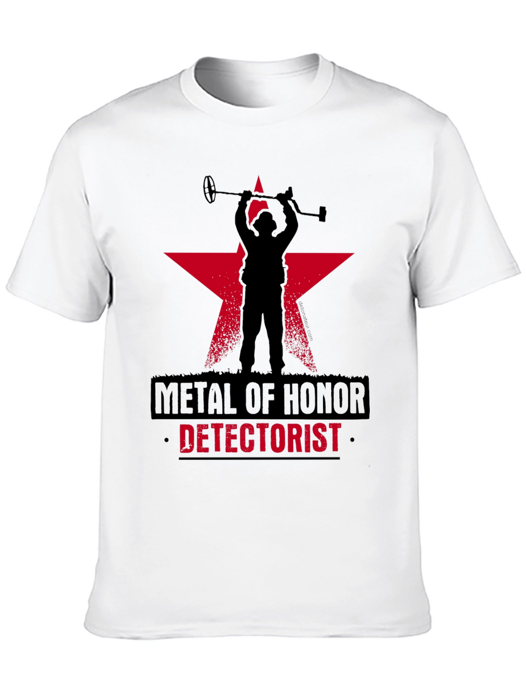 Metal Detectorist Honor T-Shirt Black Star Design