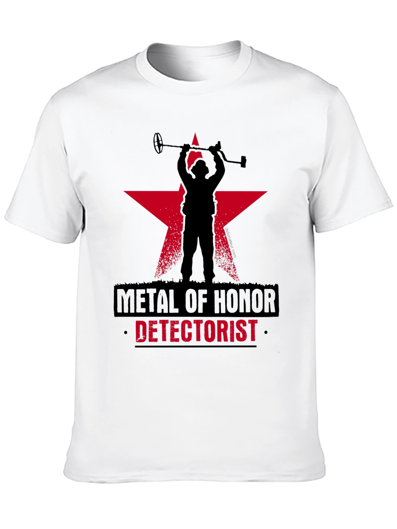 Metal Detectorist Honor T-Shirt Black Star Design