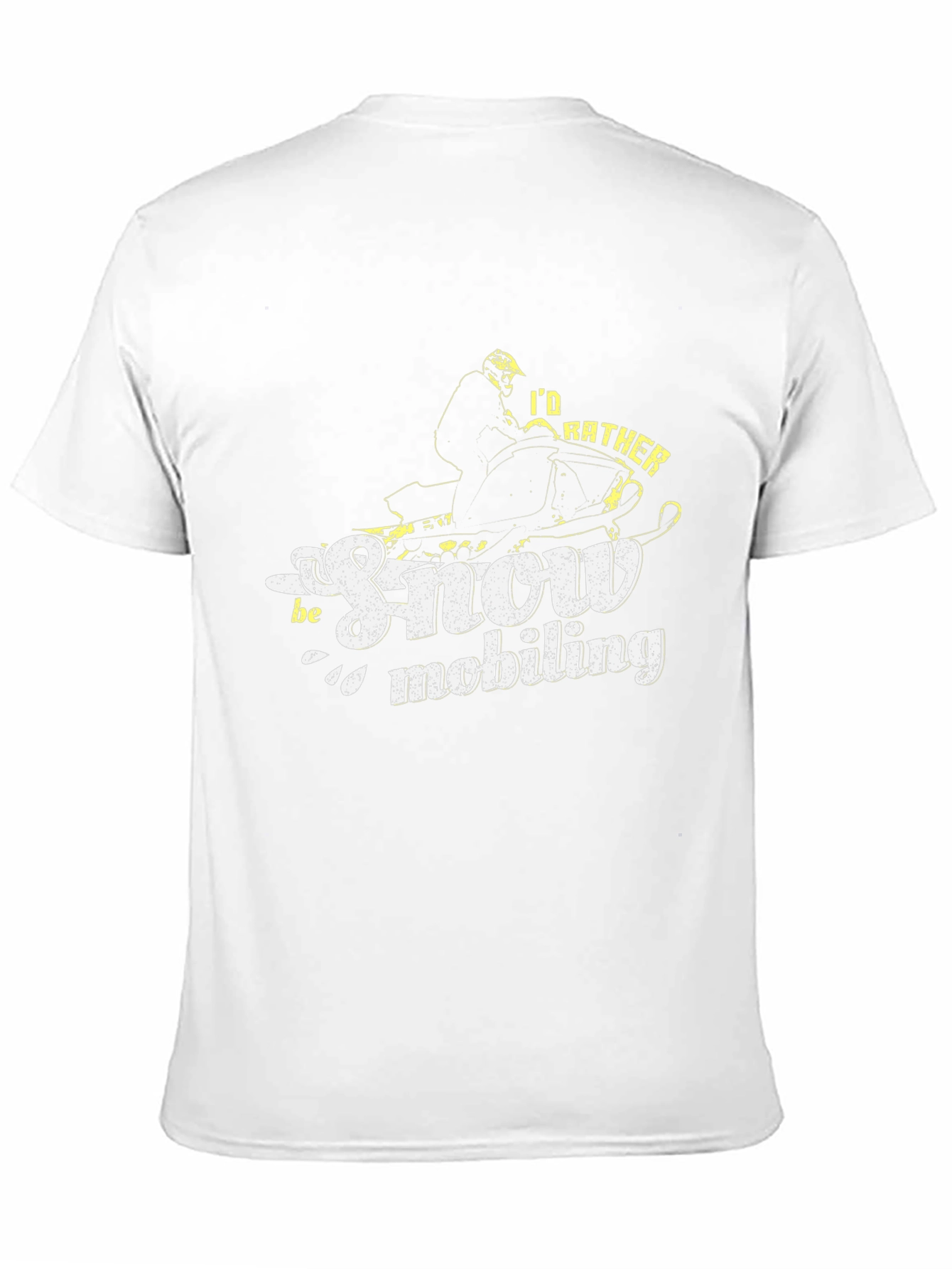 Id Rather Be Snowmobiling Black T-Shirt