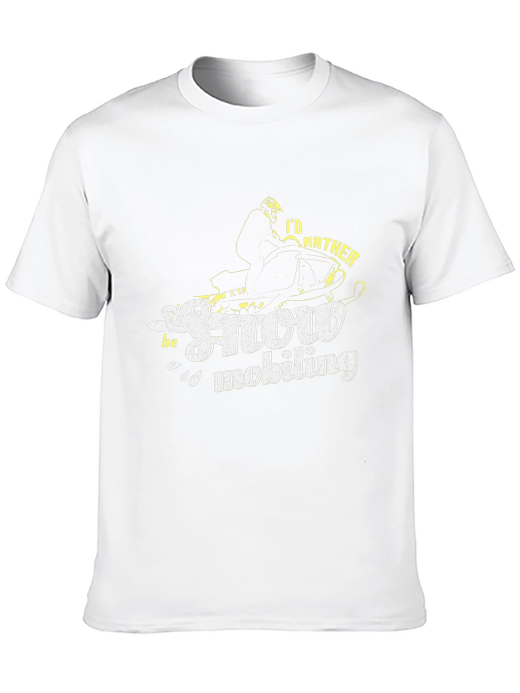 Id Rather Be Snowmobiling Black T-Shirt