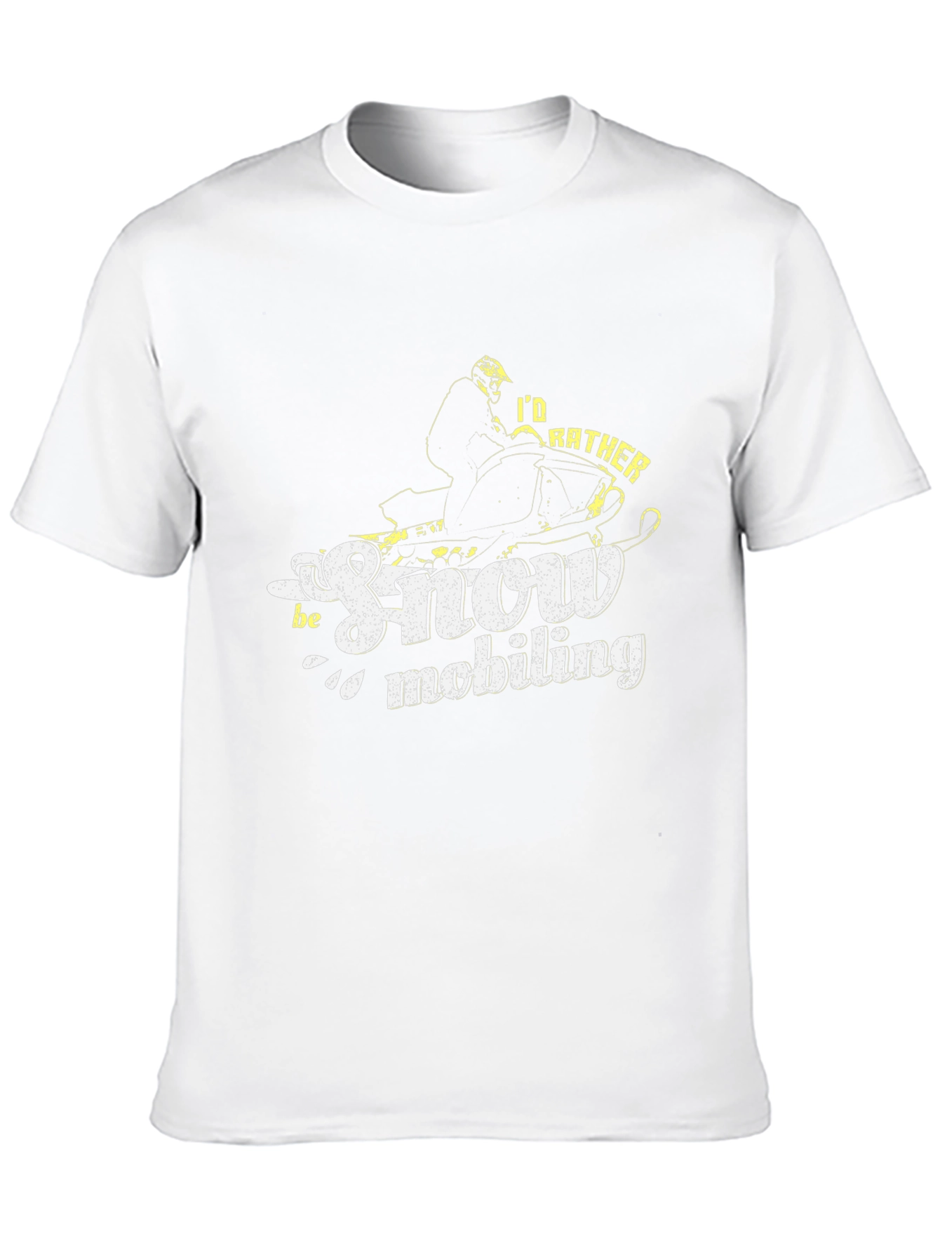 Id Rather Be Snowmobiling Black T-Shirt