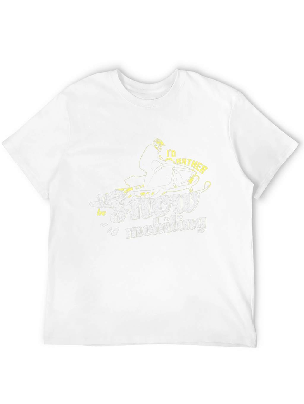 Id Rather Be Snowmobiling Black T-Shirt