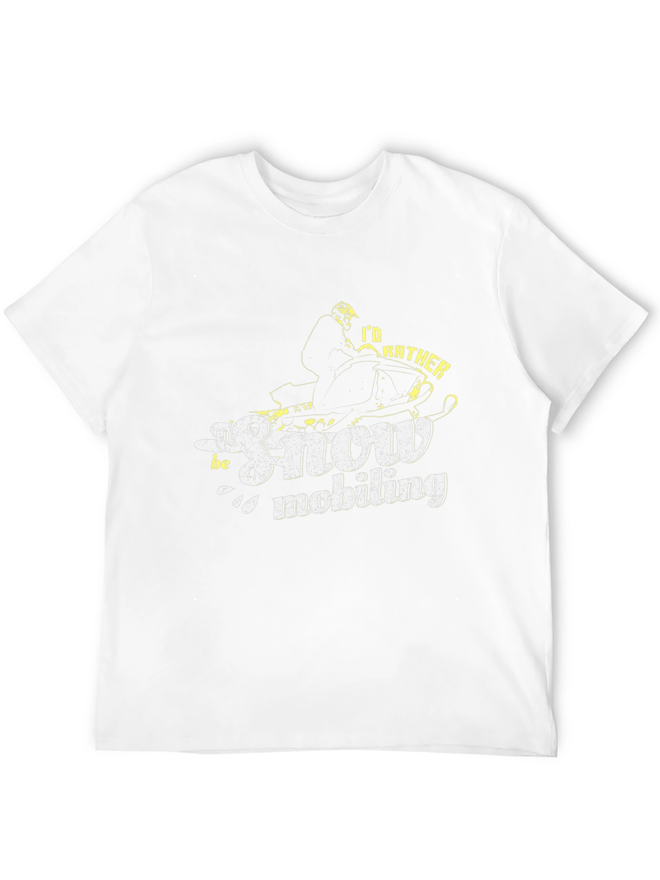 Id Rather Be Snowmobiling Black T-Shirt