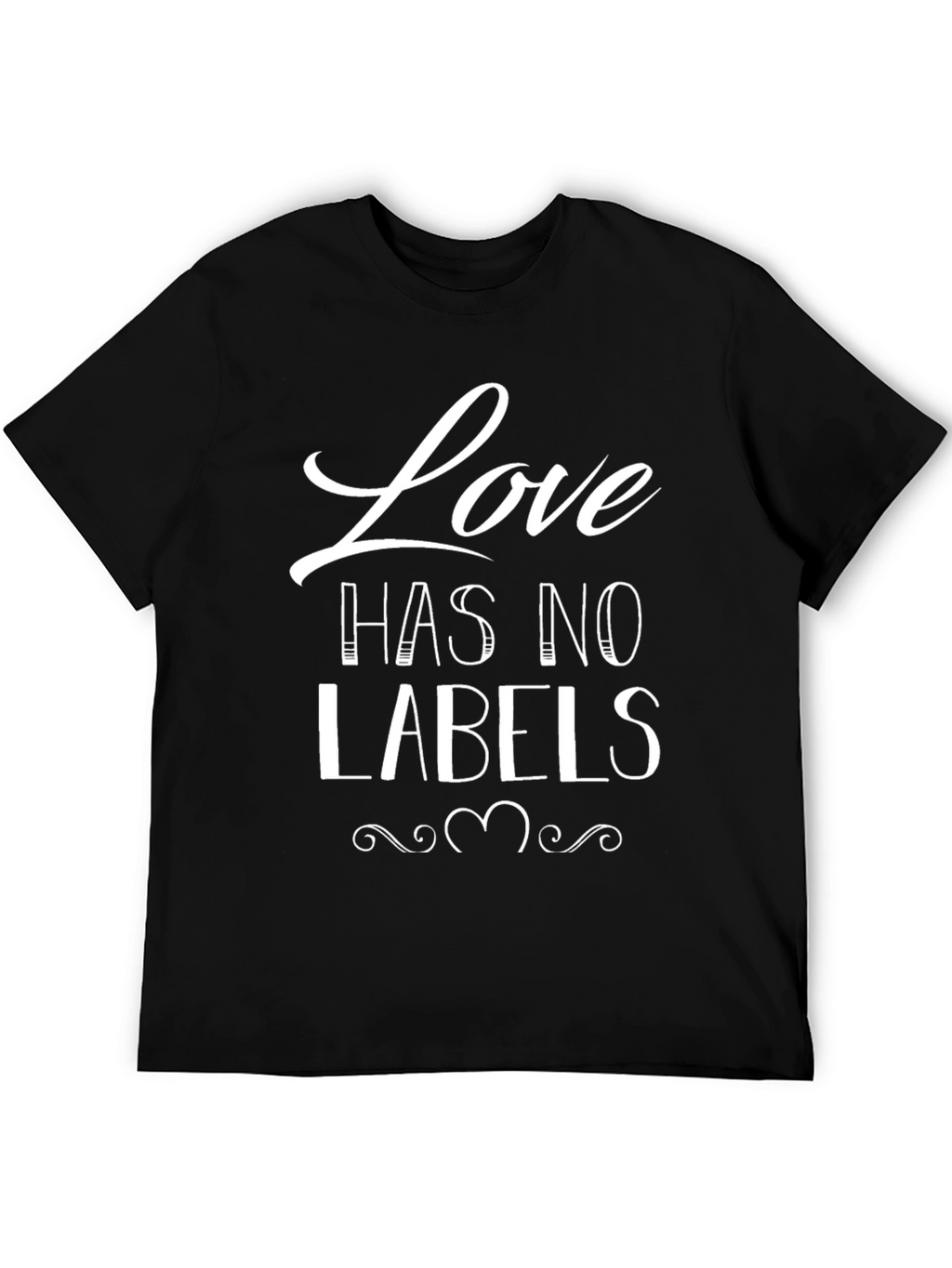Love Has No Labels Black Graphic Tee