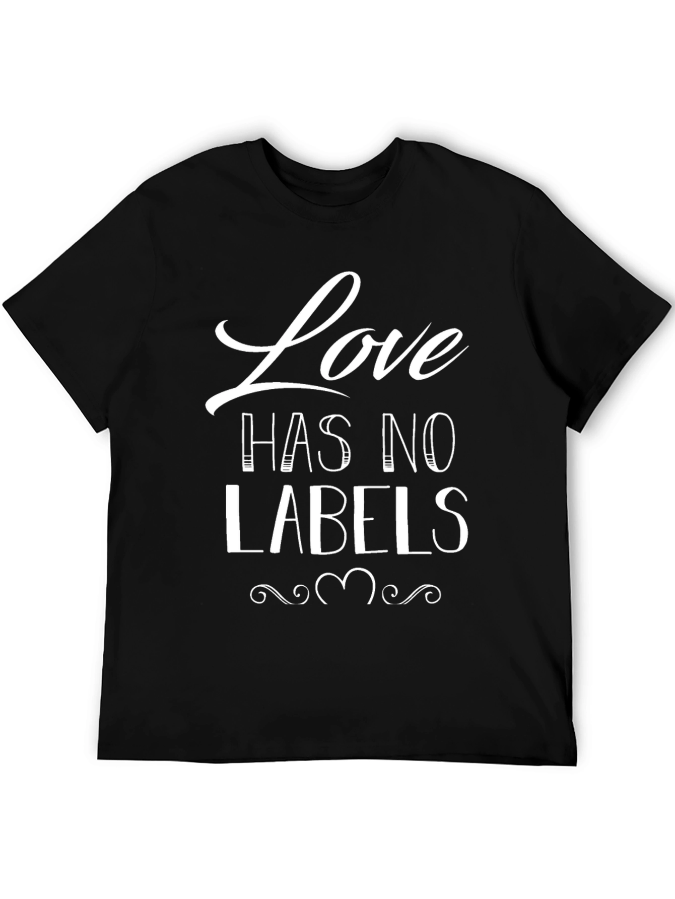 Love Has No Labels Black Graphic Tee