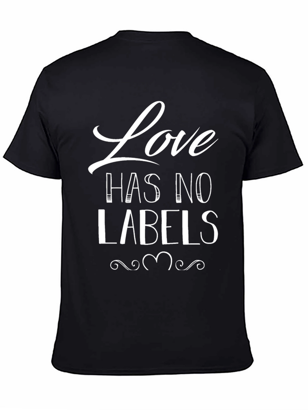 Love Has No Labels Black Graphic Tee