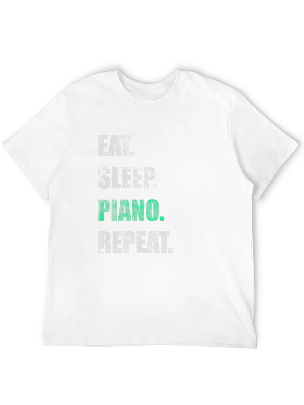 Eat Sleep Piano Repeat Black Graphic T-Shirt