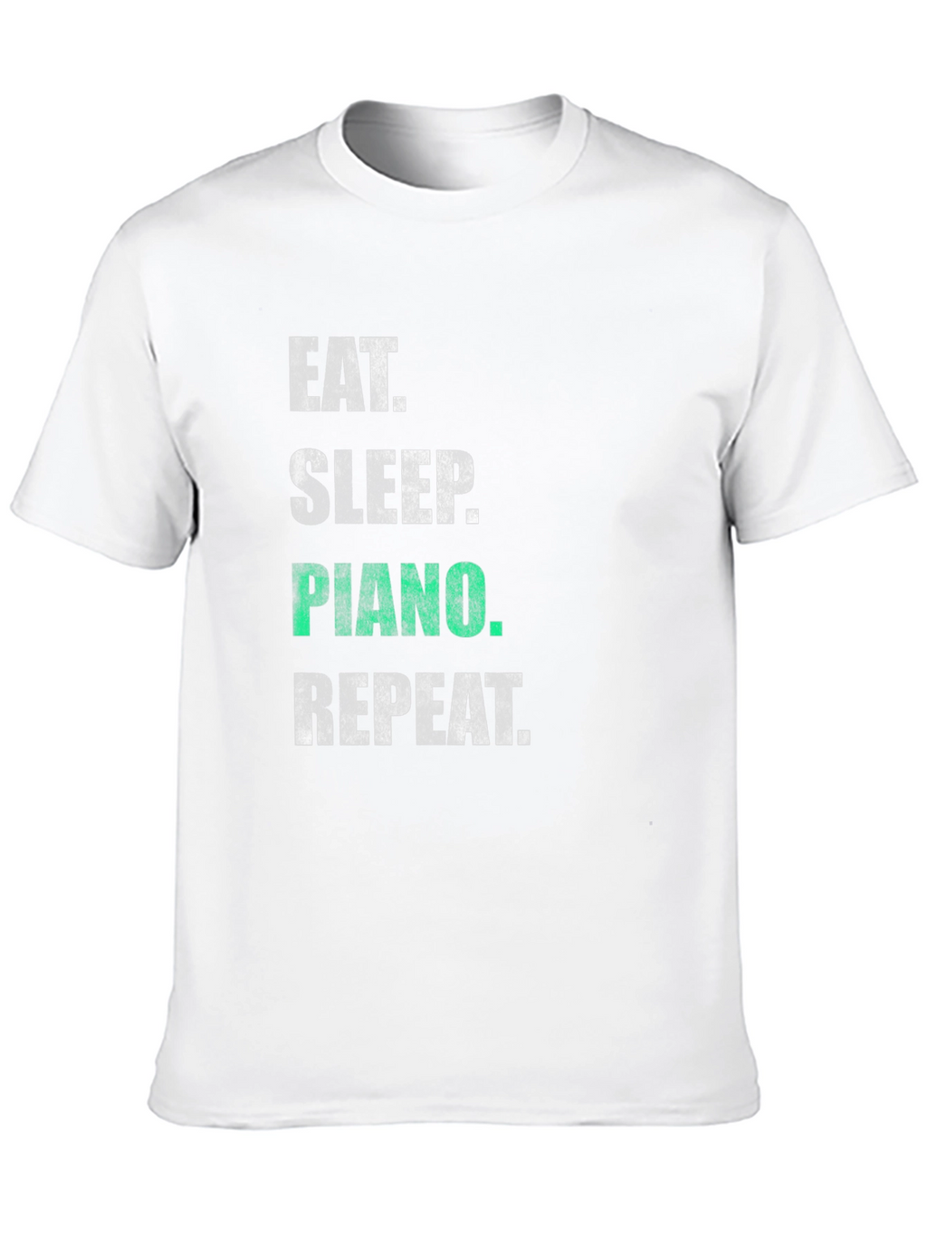 Eat Sleep Piano Repeat Black Graphic T-Shirt