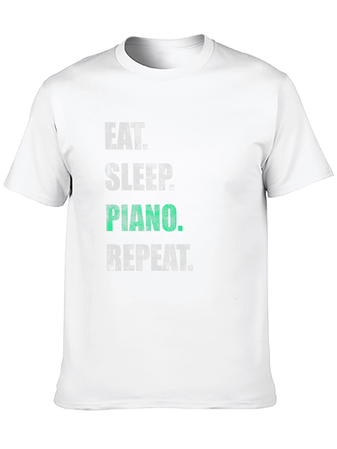 Eat Sleep Piano Repeat Black Graphic T-Shirt