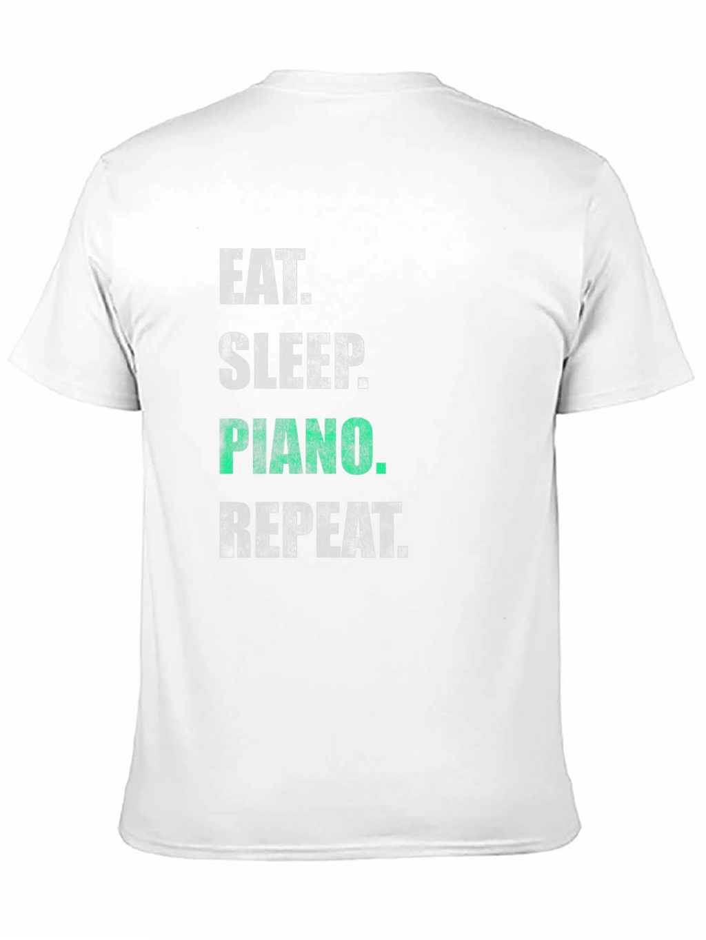 Eat Sleep Piano Repeat Black Graphic T-Shirt