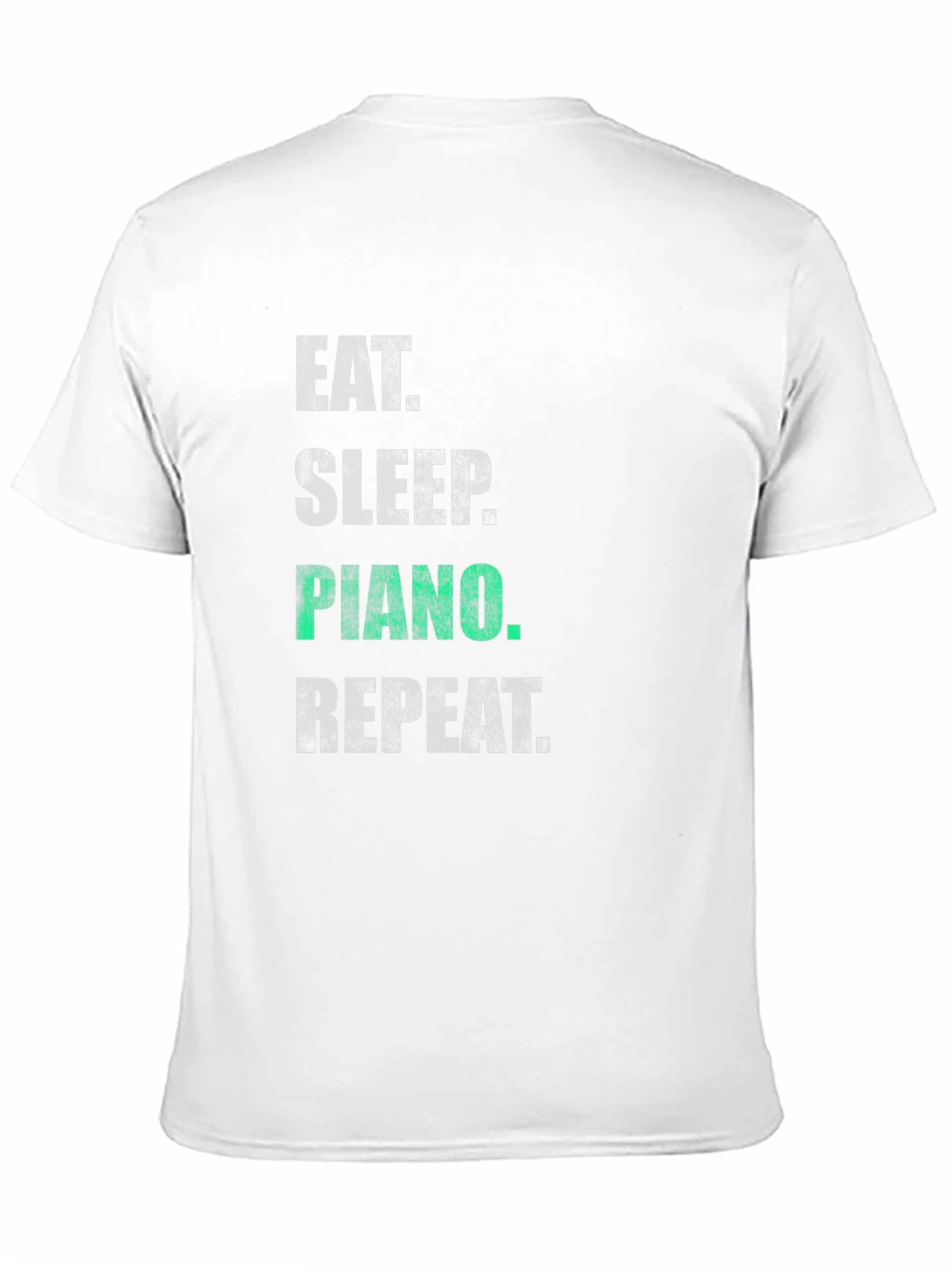 Eat Sleep Piano Repeat Black Graphic T-Shirt
