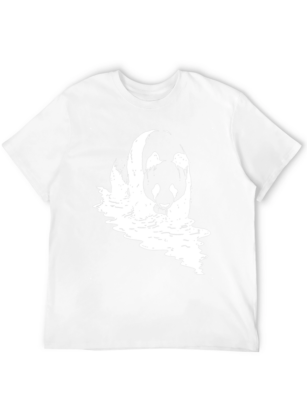 Panda Waves Black T-Shirt