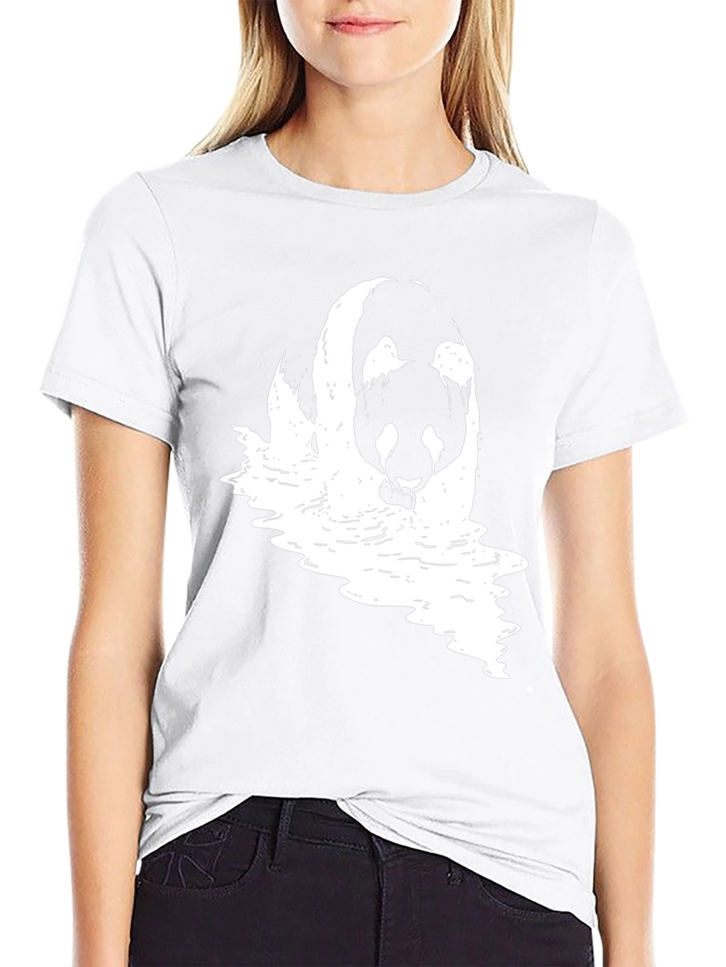 Panda Waves Black T-Shirt