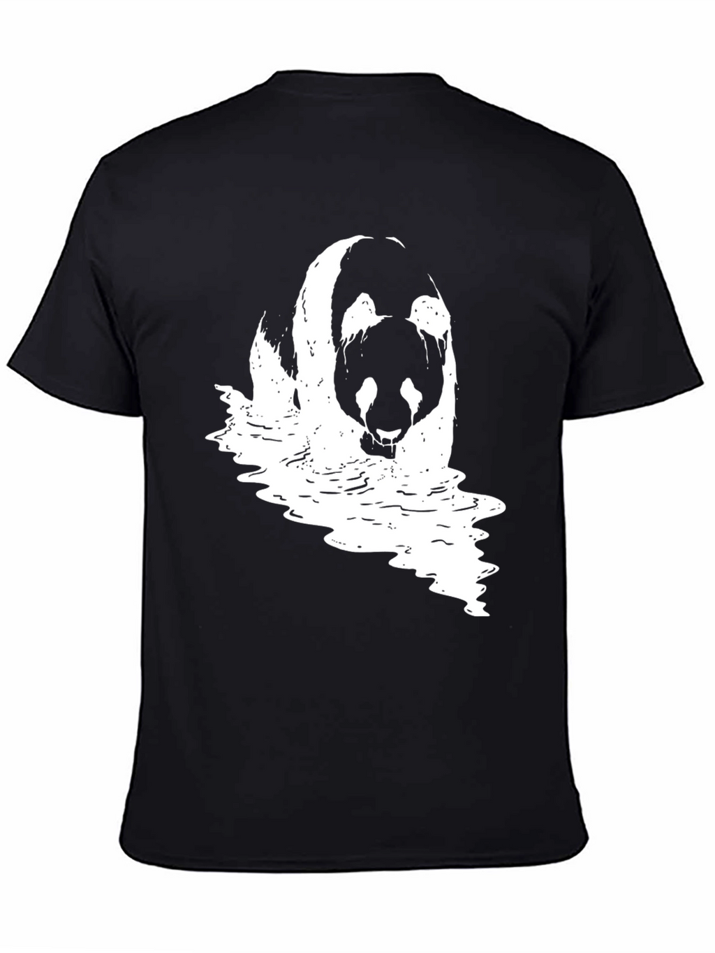 Panda Waves Black T-Shirt