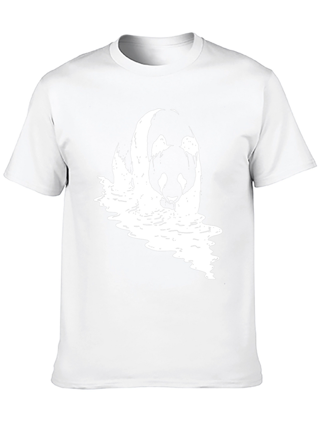 Panda Waves Black T-Shirt