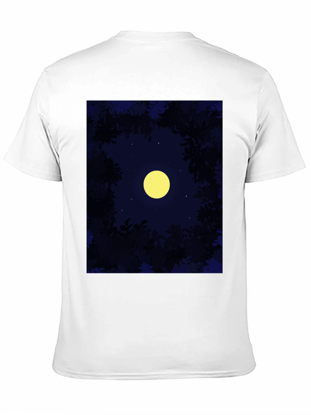 Night Sky Moon T-Shirt - Mens Black Tee