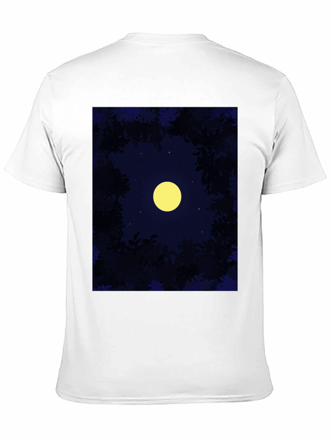 Night Sky Moon T-Shirt - Mens Black Tee