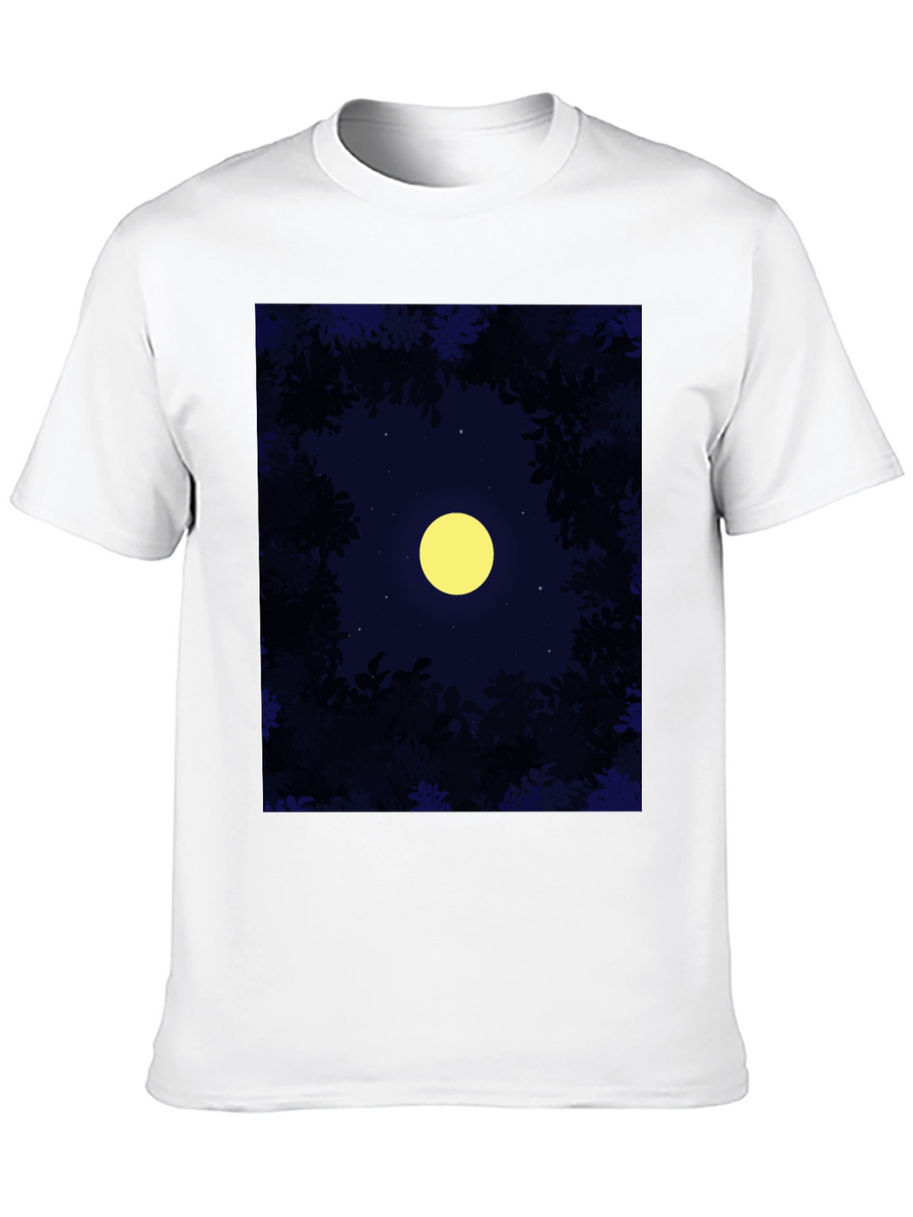 Night Sky Moon T-Shirt - Mens Black Tee