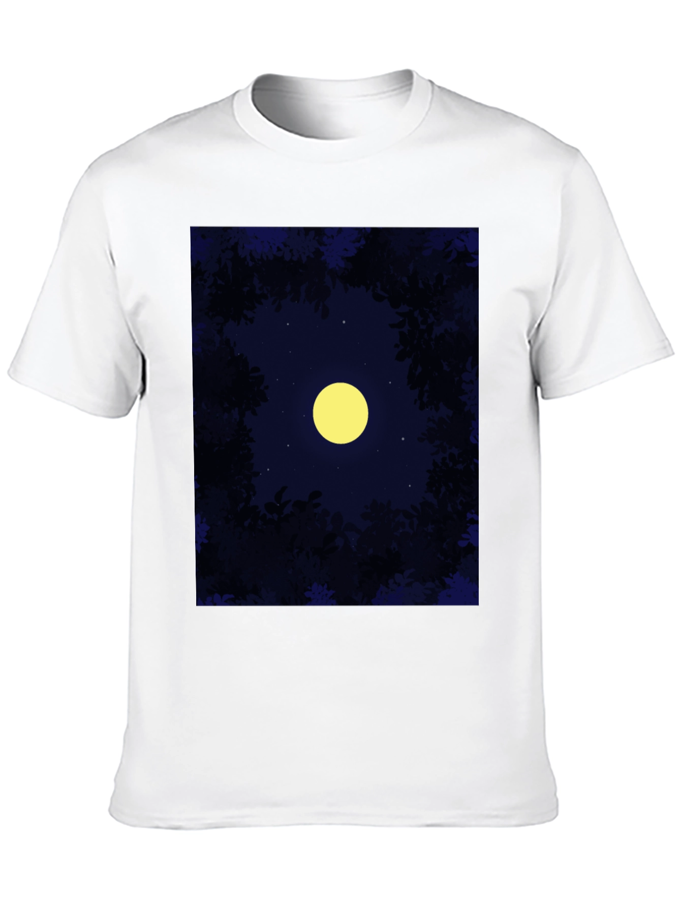 Night Sky Moon T-Shirt - Mens Black Tee