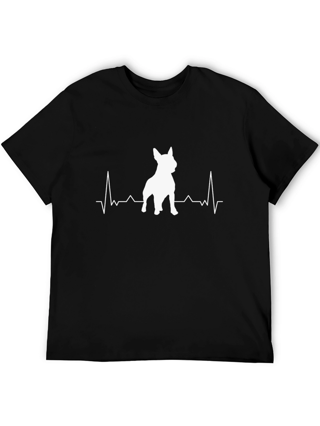 Dog Heartbeat Graphic Tee - Black Cotton