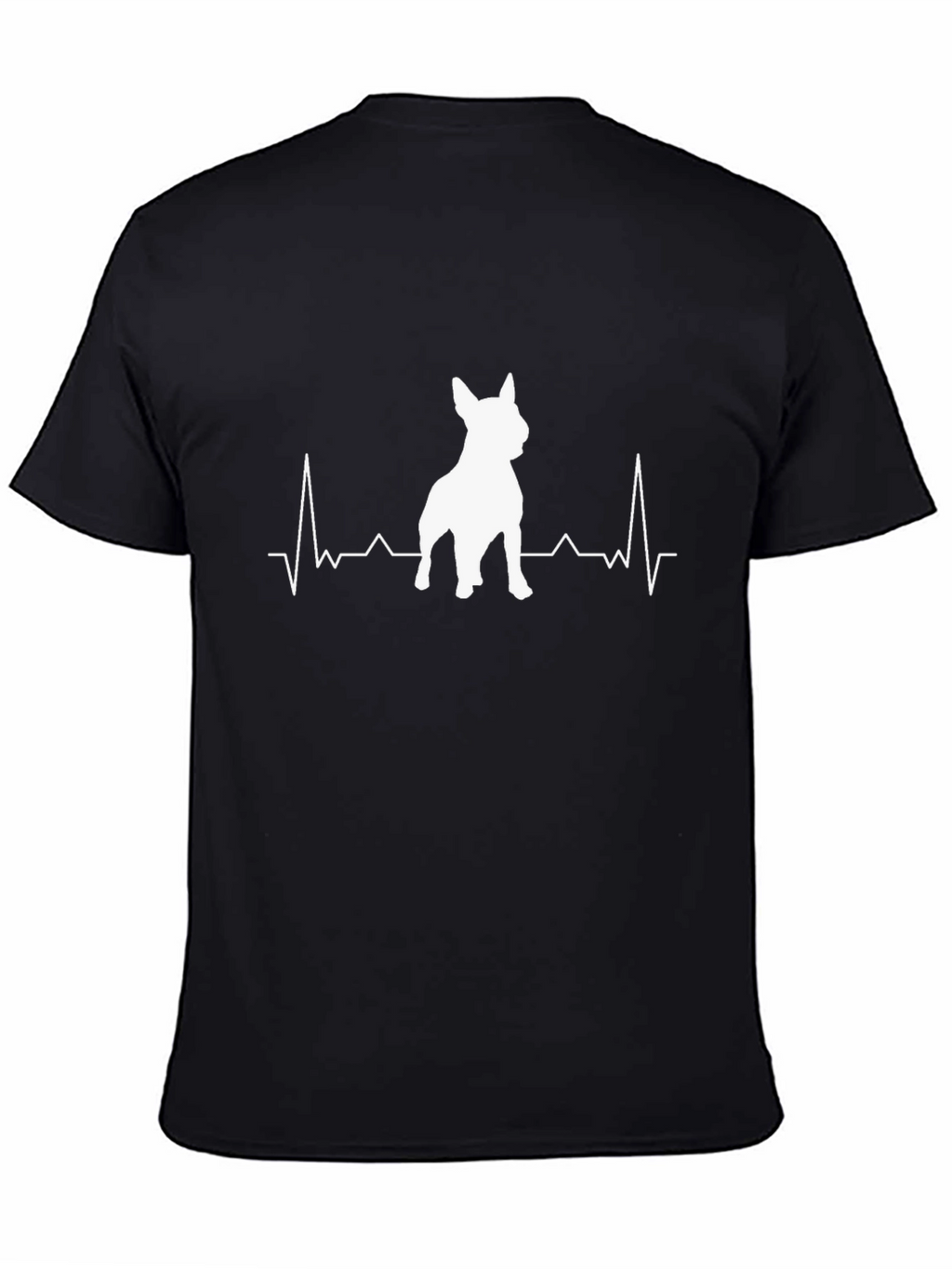 Dog Heartbeat Graphic Tee - Black Cotton