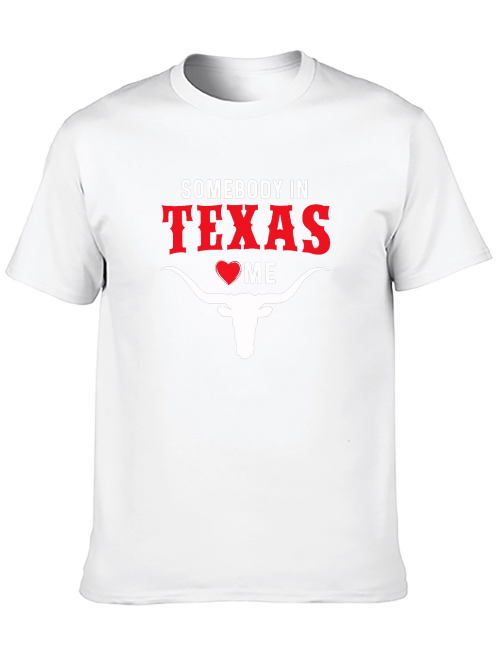 Somebody in Texas Loves Me Black Cotton T-Shirt