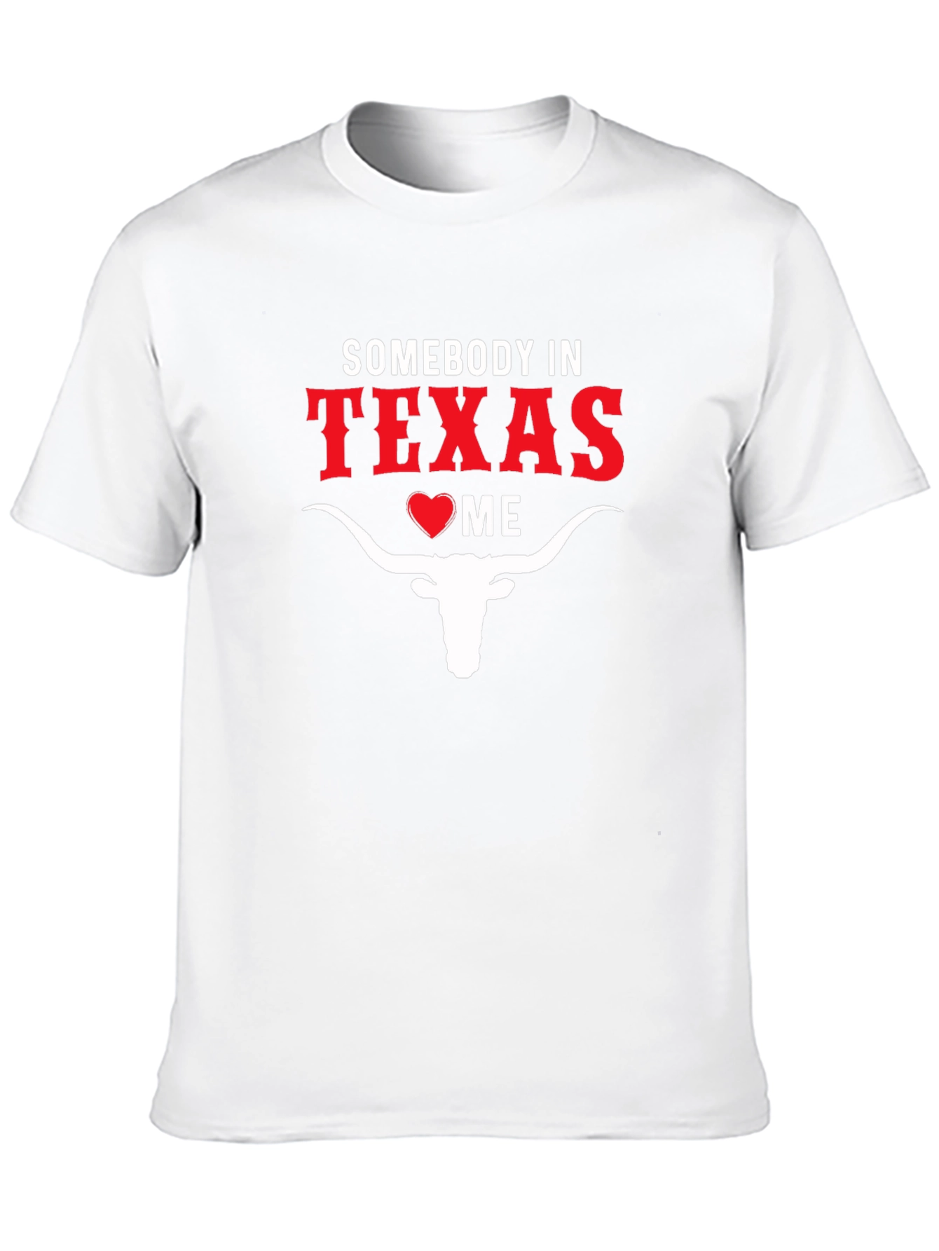 Somebody in Texas Loves Me Black Cotton T-Shirt