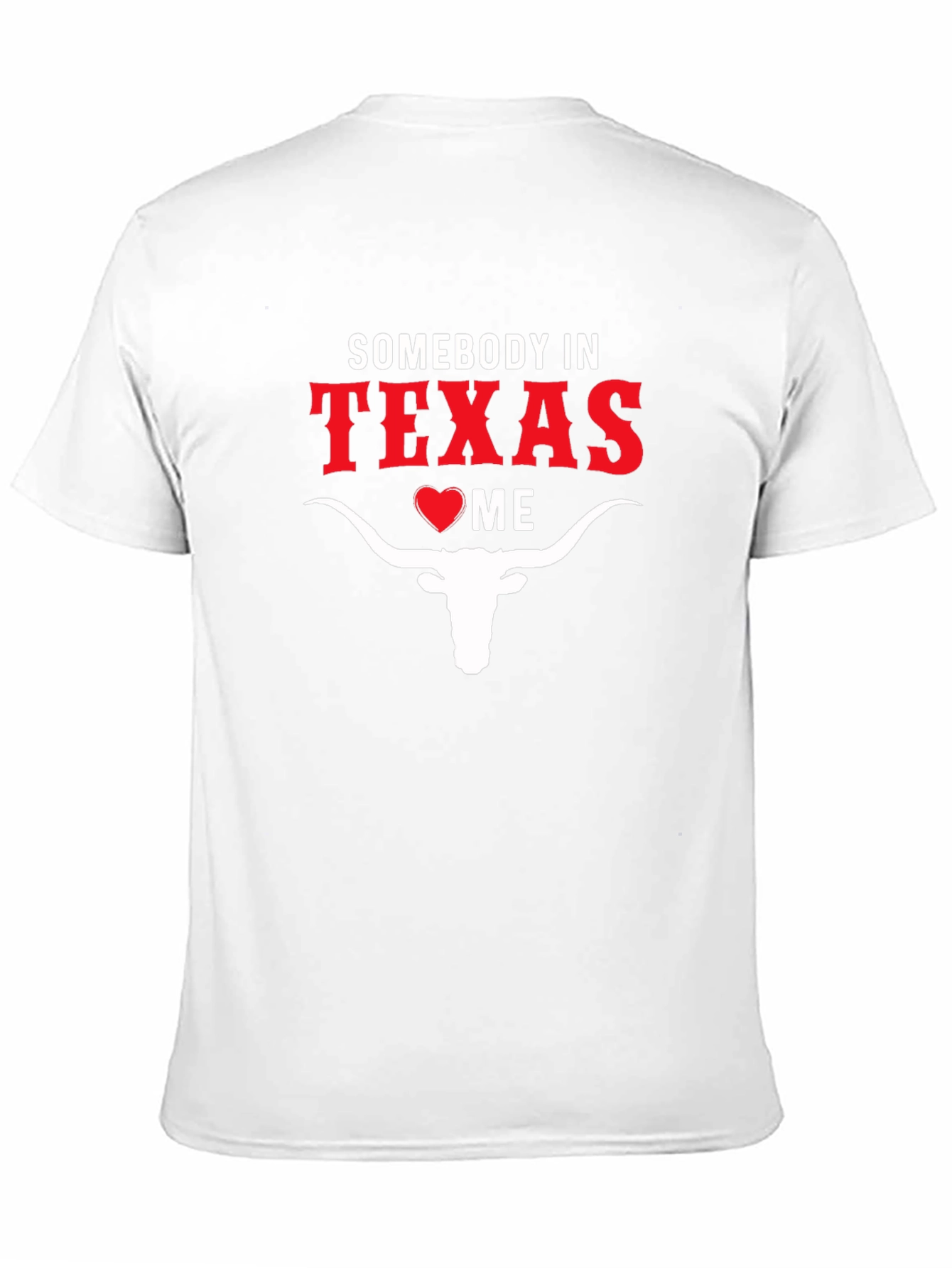 Somebody in Texas Loves Me Black Cotton T-Shirt