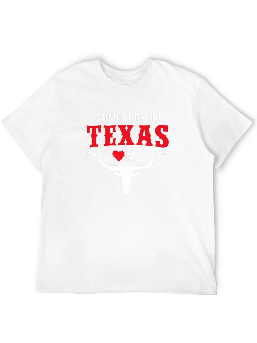 Somebody in Texas Loves Me Black Cotton T-Shirt