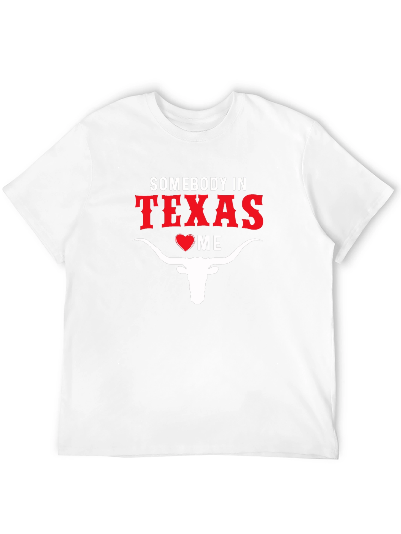 Somebody in Texas Loves Me Black Cotton T-Shirt