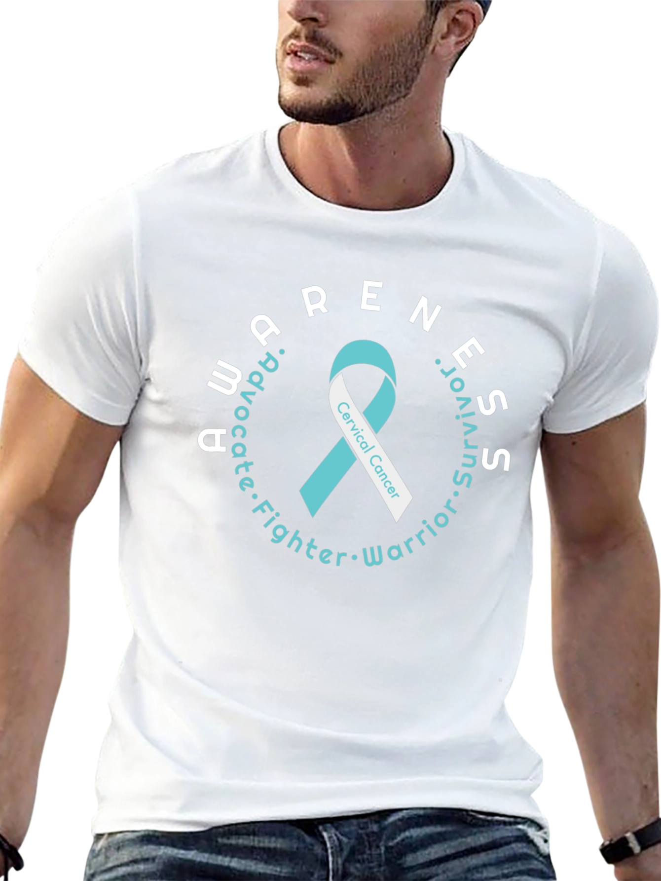 Cervical Cancer Awareness Ribbon T-Shirt